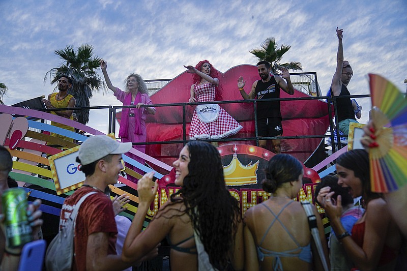 People participate in the annual Pride Parade in Tel Aviv, Israel, on Thursday. 
(AP/Ohad Zwigenberg)