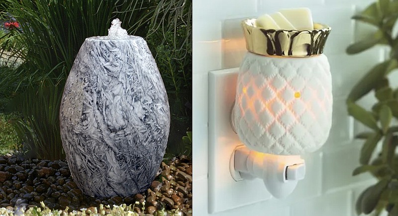 Stone Forest Pebble Fountain and Bougie Beach Pineapple Wax Warmer
