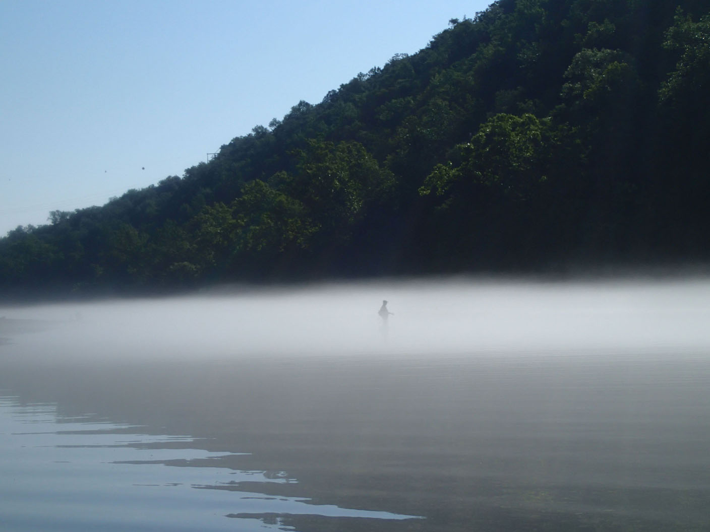 Warm sunday on the white River. Beautiful January day in Arkansas