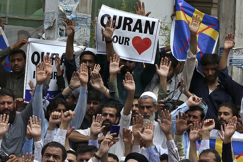 Muslims across Pakistan hold antiSweden protests to denounce burning