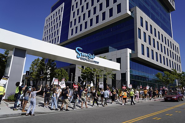 Movie TV stars join picket lines in fight over future of Hollywood Movie TV stars join picket lines in fight over future of Hollywood