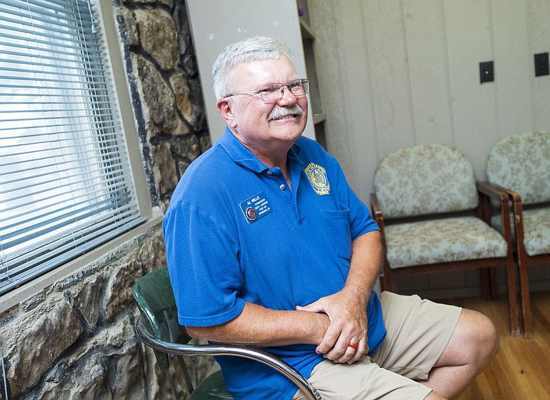 Commander Al Willie reacts during an interview, Thursday, July 20, 2023 at the American Legion Post 139 Beely-Johnson in Springdale. Visit nwaonline.com/photos for today's photo gallery.

(NWA Democrat-Gazette/Charlie Kaijo)