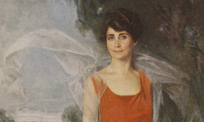 Howard Chandler Christys circa 1924 portrait of Grace Coolidge suggests the first lady's elegance. (Library of Congress)
