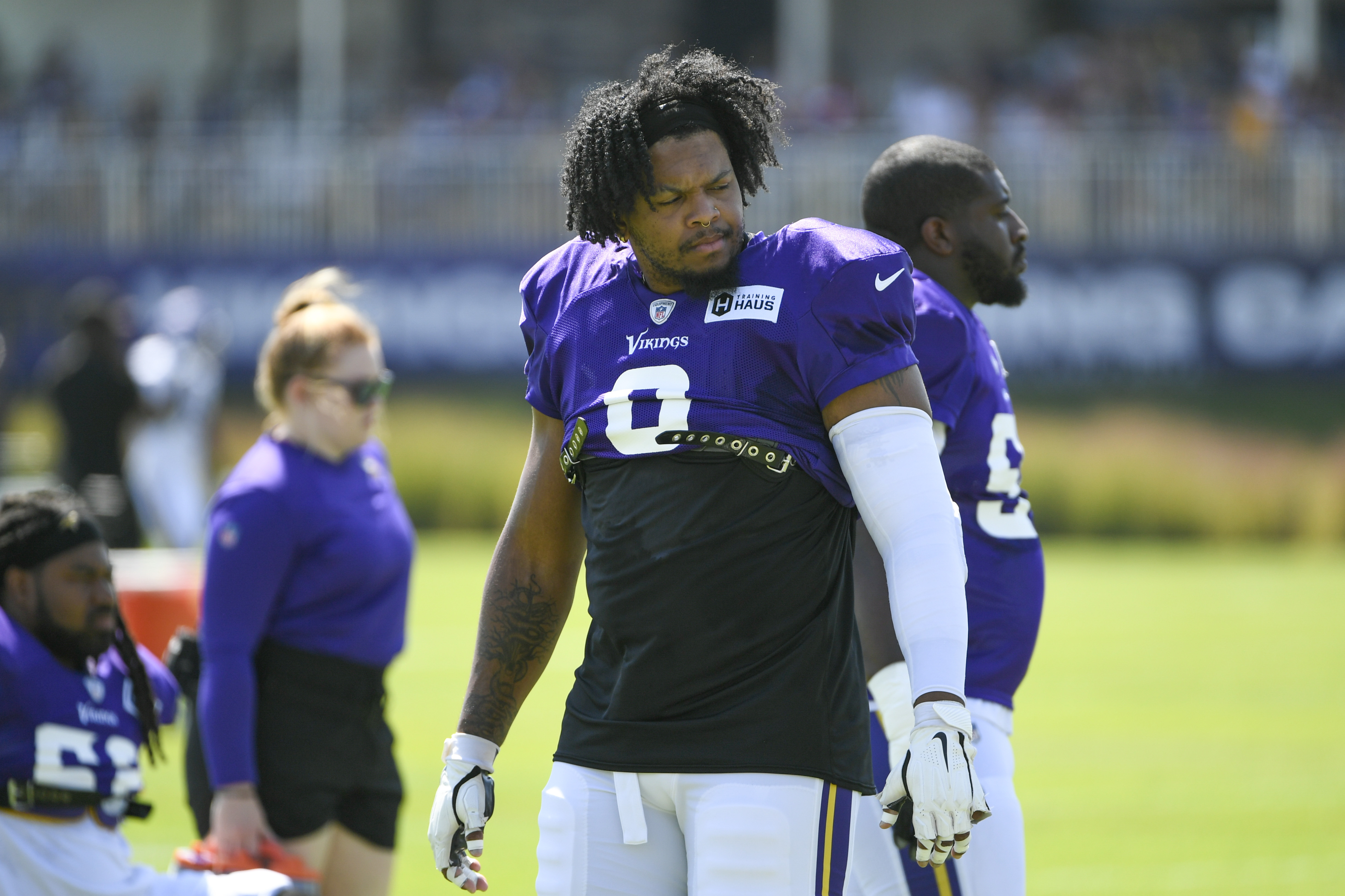 Vikings rookies, free agents go through on-field drills in Eagan