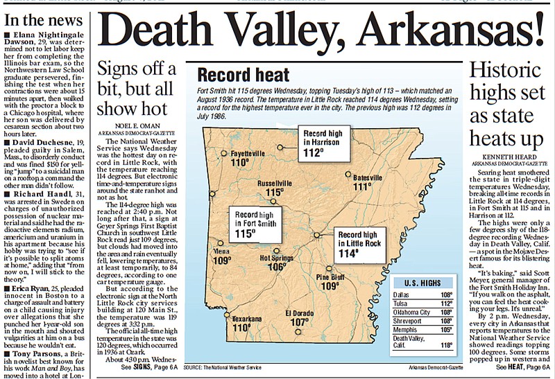 Remember the August when Little Rock’s high temperature hit 114 degrees