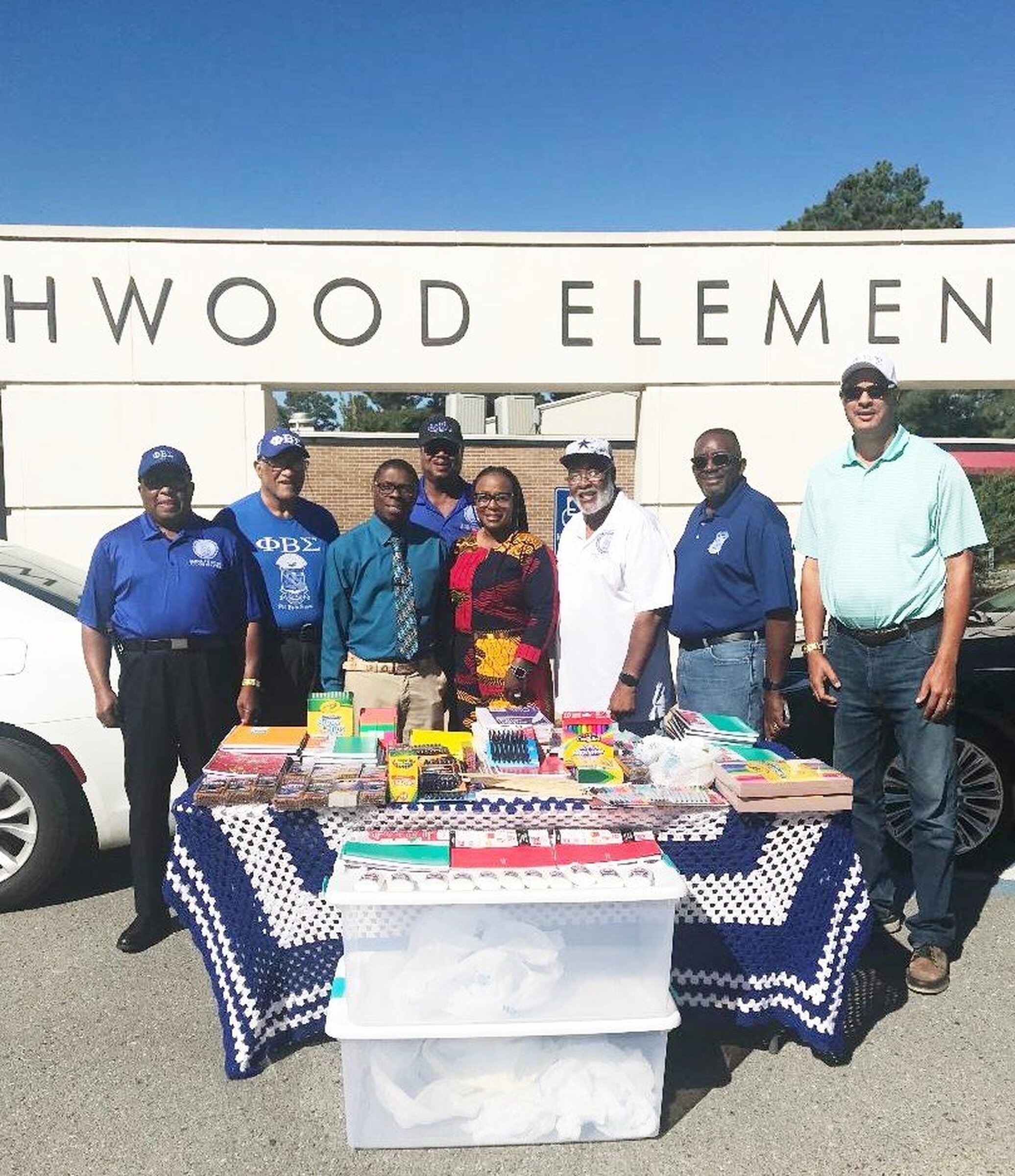 Phi Beta Sigma donates to Southwood Elementary