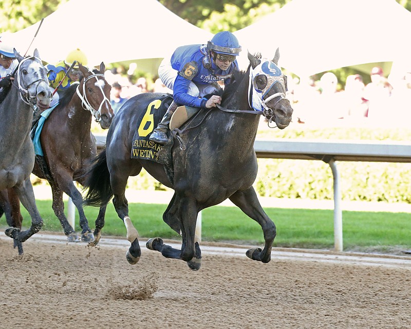 Wet Paint wins the Grade 3 Fantasy Stakes April 1 at Oaklawn. - Photo courtesy of Coady Photography