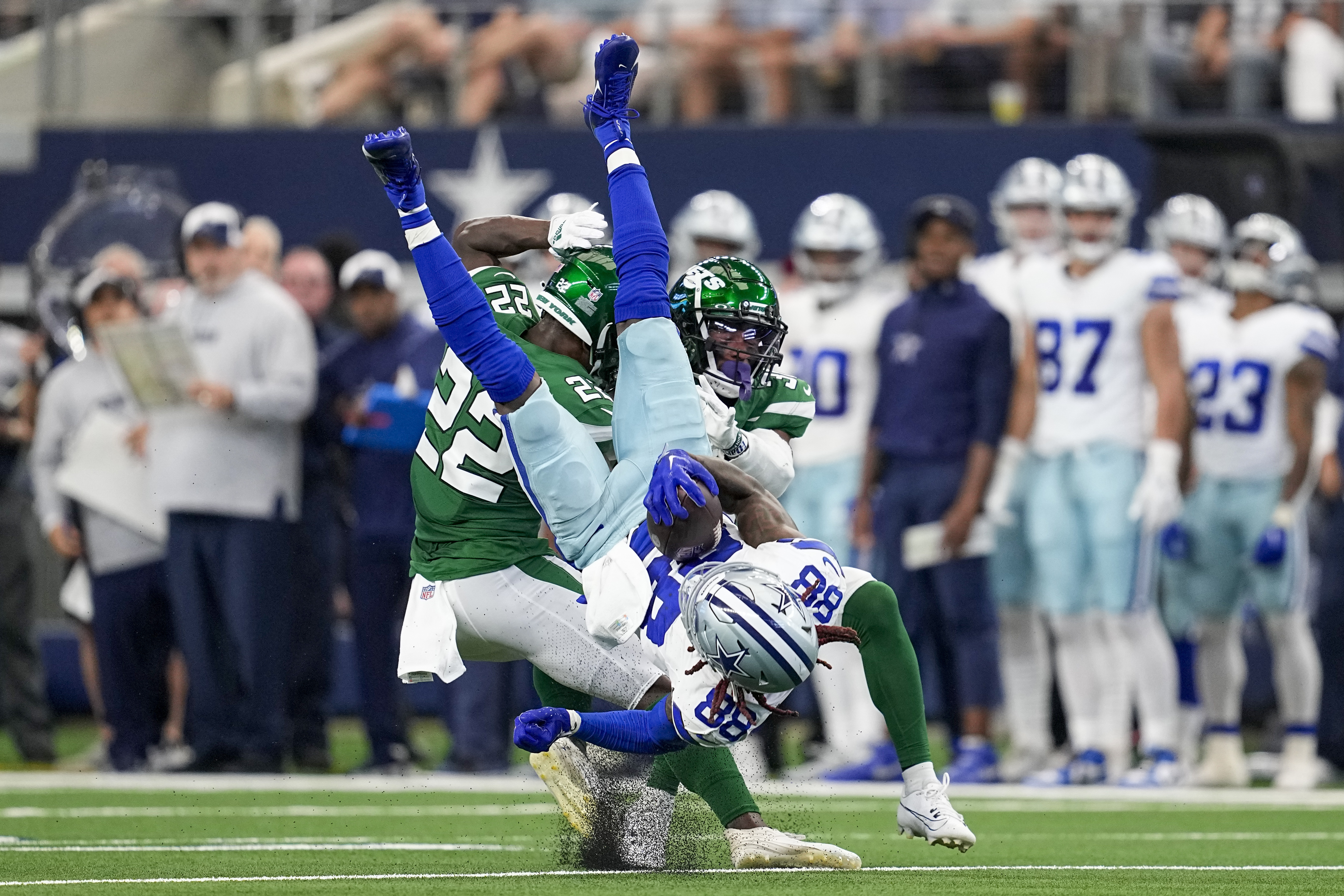 Dallas Cowboys tight end Jake Ferguson (87) is seen during an NFL