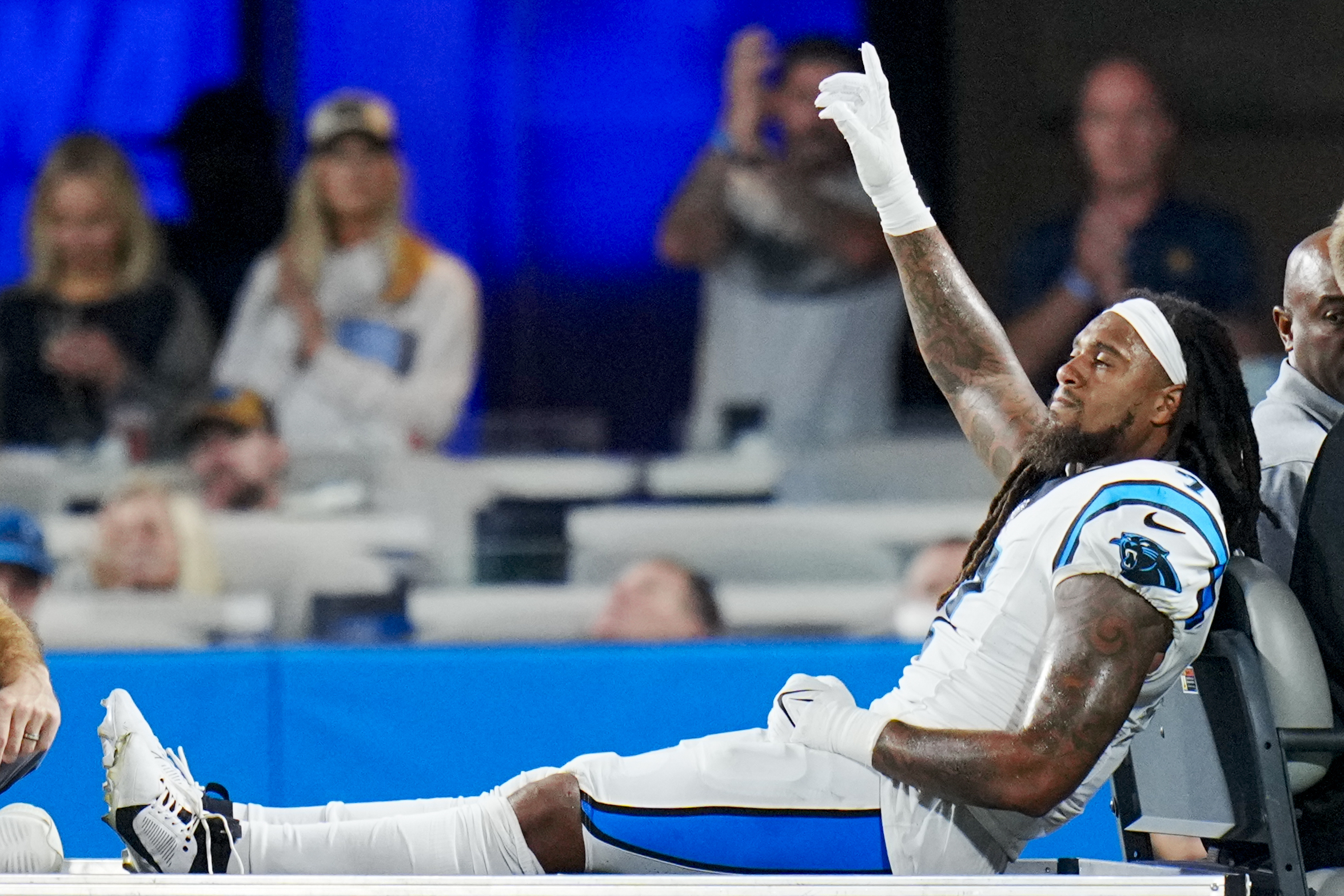 New Orleans Saints running back Tony Jones Jr. (37) during an NFL football  game against the Carolina Panthers, Sunday, Jan. 3, 2021, in Charlotte,  N.C. (AP Photo/Brian Westerholt Stock Photo - Alamy