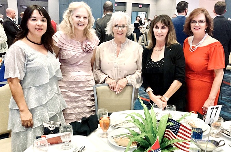 Garland County Republican Women who attended the Reagan Rockefeller Dinner included Abby Rector, Linda Fisher, Marie George, Pam Shurett and Kara Collins. - Submitted photo