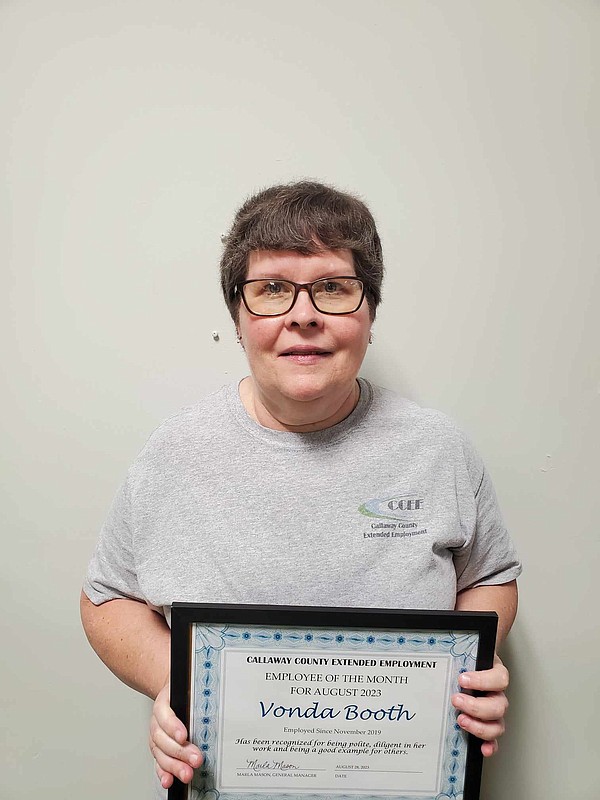 Callaway County Extended Employment Employee of the Month for August