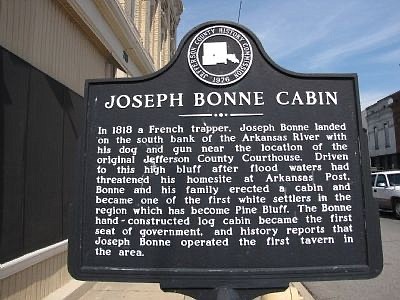 Joseph Bonne, known as the first settler in Pine Bluff, established the Jefferson County seat of justice from his tavern home. (Special to The Commercial/www.hmdb.org)