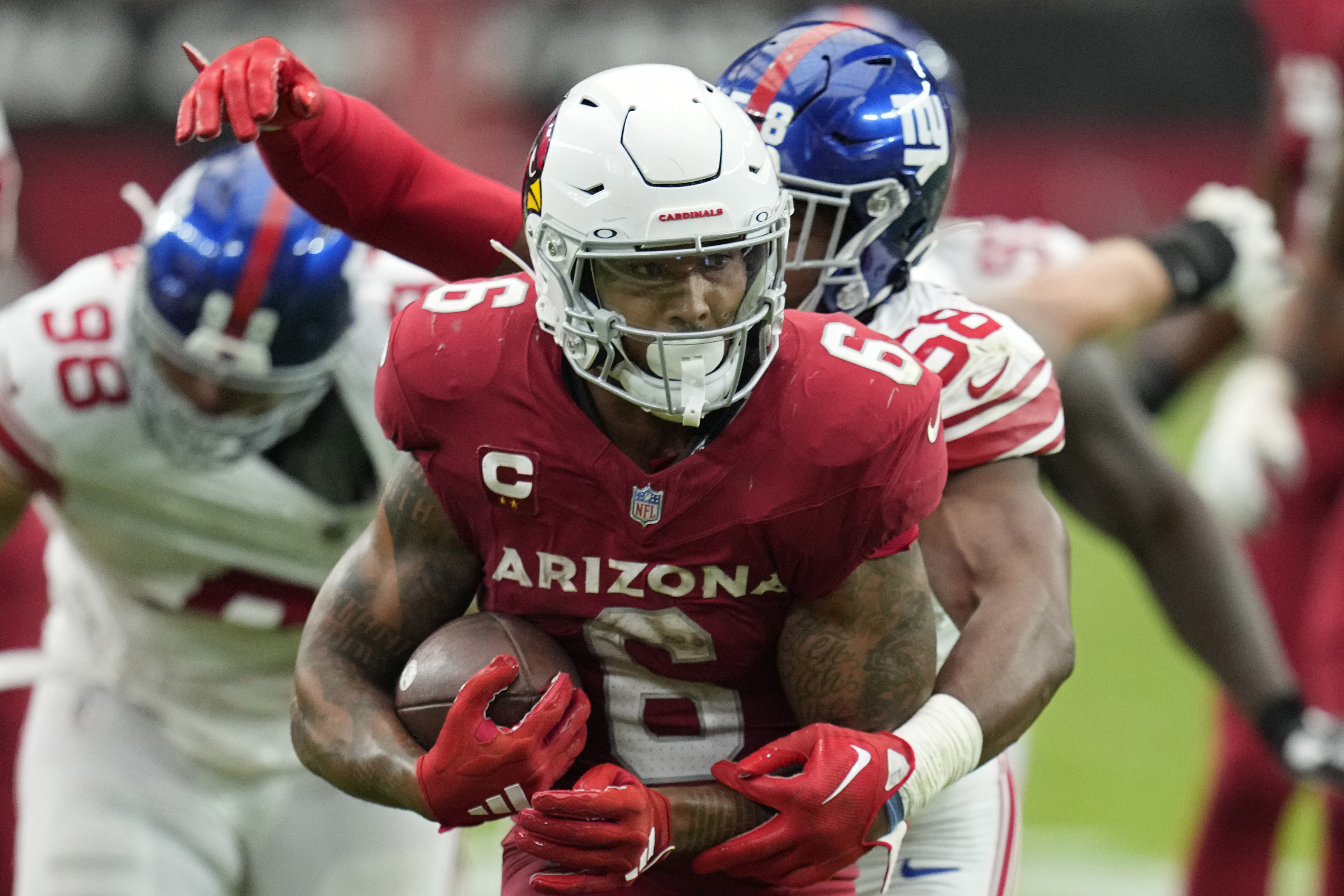 Inspire Change is shown on the playing field inside AT&T Stadium before an  NFL football game between the Arizona Cardinals and Dallas Cowboys Sunday,  Jan. 2, 2022, in Arlington, Texas. (AP Photo/Michael