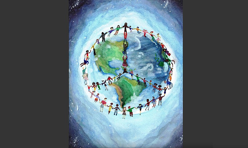 Eleventh grade second place, "All One" by Sophia Muniz, Bauxite High School. (Photo courtesy of Arkansas Peace Week)