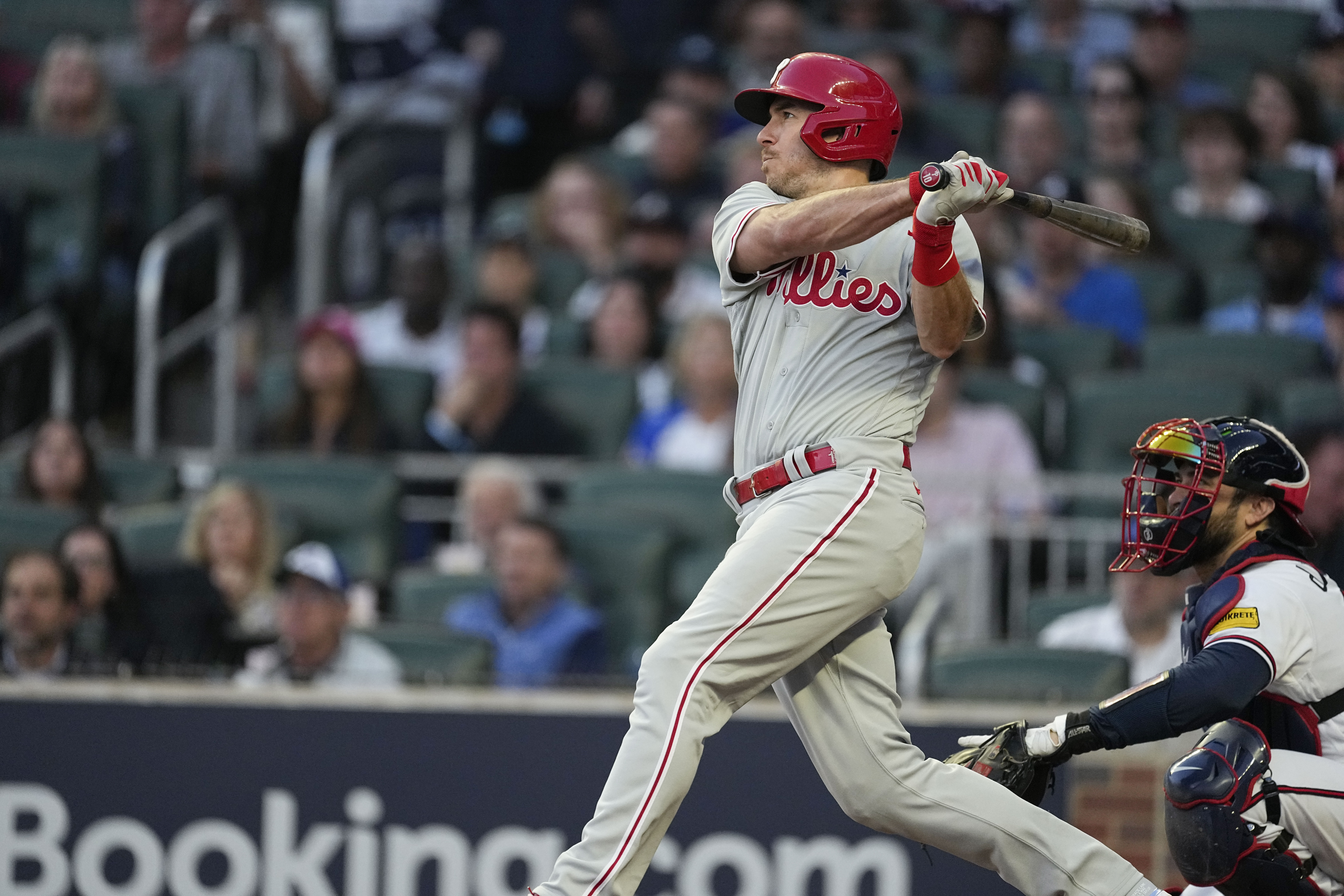 Atlanta Braves' Michael Harris II steals second base during the third  inning of the team's baseball game against the Boston Red Sox on Wednesday,  May 10, 2023, in Atlanta. (AP Photo/John Bazemore