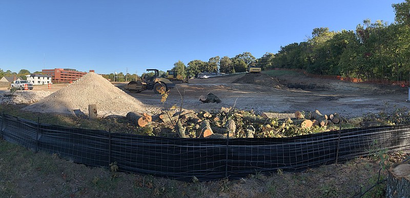 Workers has begun at the site of the planned Patriot Park at College Avenue and North Street in Fayetteville. The estimated completion date of the planned residential complex for low-income veterans is August or September. Visit nwaonline.com/photo for todays photo gallery.

(NWA Democrat-Gazette/Andy Shupe)