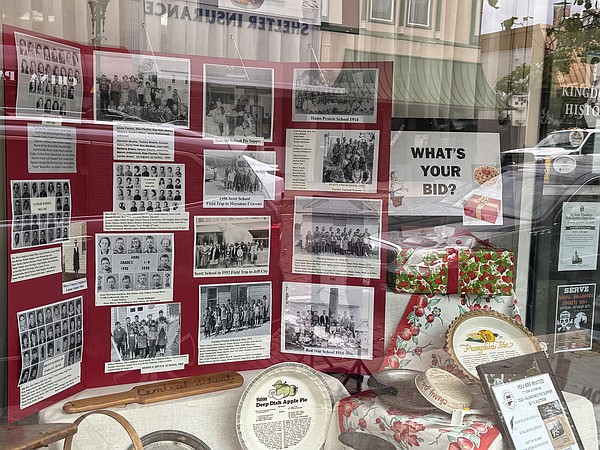 Historical society window display highlights book release, pie auction - Vimarsana News