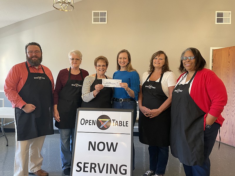 Submitted photo
Aaron White, Open Table Administrator; Alice Niemeyer, Open Table Treasurer; Shirley Dixon, Open Table Treasurer; Amanda Kerr, vocalist with the Callaway Singers; Karen Dungan, Director on the Board of Open Table; Marsha Moore, Director on the Board of Open Table.