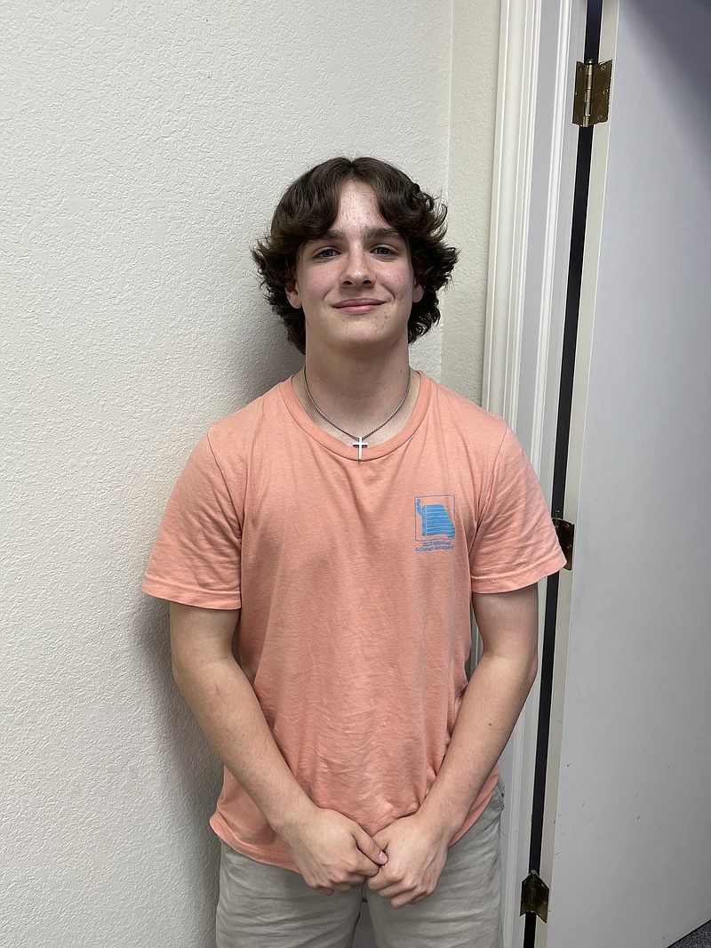 Democrat photo/Kaden Quinn 
Tristan Nokes returns to California High School as a more confident student after joining the Missouri Scholars Academy in June.