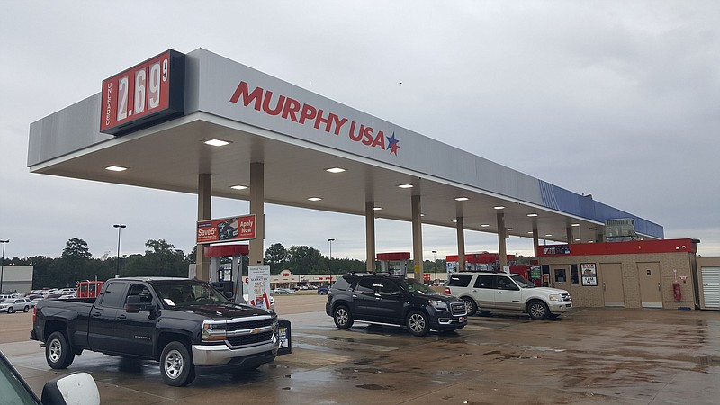 A Murphy USA fueling station is pictured adjacent to Magnolias Walmart Supercenter. (File photo)