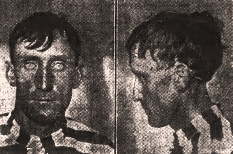 The July 11, 1913, Arkansas Gazette published these mugshots of Yates Standridge taken at the Little Rock Jail. (Democrat-Gazette archives)