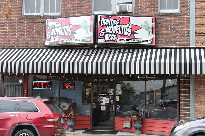 Oddities Novelties & More is seen on Friday, Nov. 10. The novelty gift shop announced this week that it will be closing after nearly 30 years in business. (Caitlan Butler/News-Times)