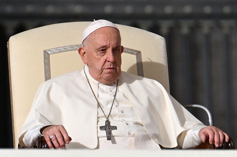 Pope Francis attends his weekly general audience in Saint Peter's square on Wednesday, Nov. 15, 2023, at the Vatican. (Alberto Pizzoli/AFP/Getty Images/TNS)