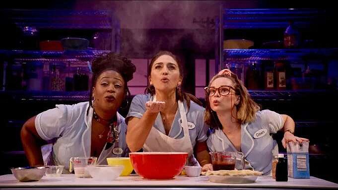 Charity Angél Dawson, Sara Bareilles and Caitlin Houlahan in 'Waitress, The Musical – Live On Broadway'