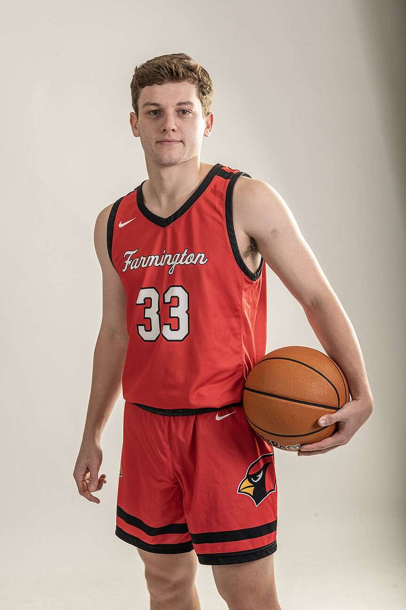 Layne Taylor, a North Texas signee, hopes to lead the Farmington Cardinals to the Class 4A state championship. 
(NWA Democrat-Gazette/Spencer Tirey)