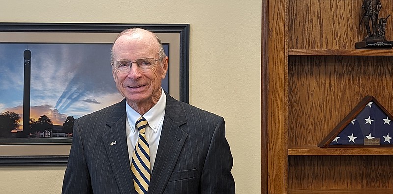 Dr. David Rankin poses in his office at Southern Arkansas University. (Joshua Turner / Banner-News)