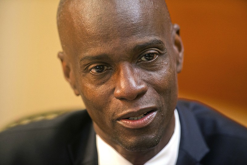 FILE - Haiti's President Jovenel Moise speaks during an interview at his home in Petion-Ville, a suburb of Port-au-Prince, Haiti, Feb. 7, 2020. Joseph Vincent, a former confidential informant for the U.S. Drug Enforcement Administration, pleaded guilty Tuesday, Dec. 5, 2023, to conspiring to assassinate Haitian President Jovenel Moïse, whose killing in 2021 caused unprecedented turmoil in the Caribbean nation. (AP Photo/Dieu Nalio Chery, File)