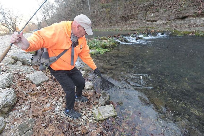Catch, release fishing warms winter's day at Roaring River State Park