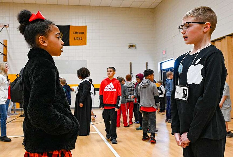 Lawson Elementary students learn about historical figures through wax