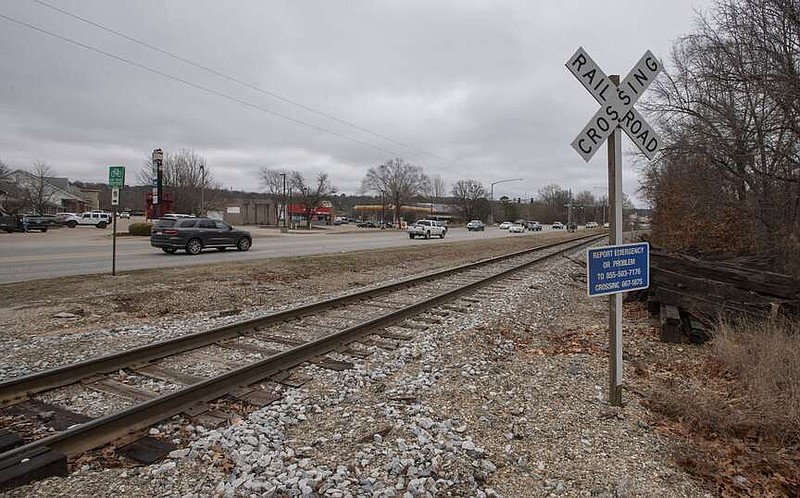 The railroad crossing at Jocelyn Lane near Gregg Avenue is seen Friday in Fayetteville. Fayetteville, Springdale and the Arkansas & Missouri Railroad teamed up to apply for a federal Railroad Crossing Elimination grant to design and plan several safety improvements and some closings of railroad crossings in the two cities. Visit nwaonline.com/photo for today's photo gallery.

(NWA Democrat-Gazette/J.T. Wampler)