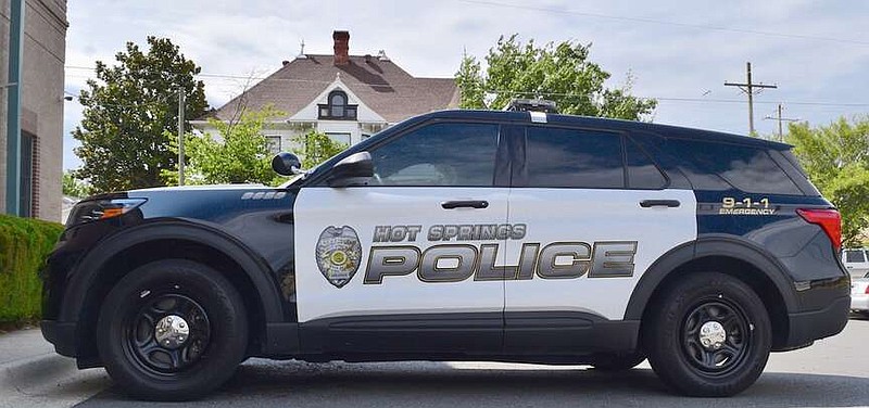 A Hot Springs Police Department patrol unit is shown outside the department in this 2022 file photo. (The Sentinel-Record/File photo)