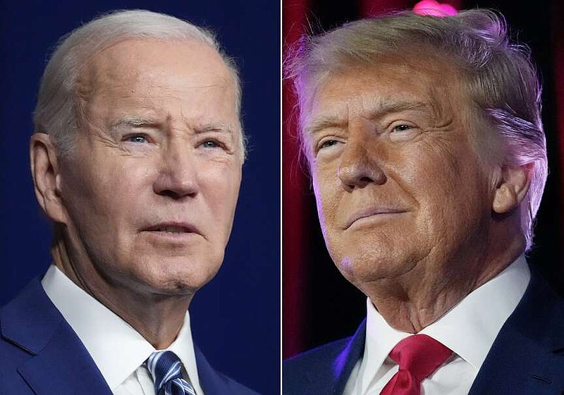 El presidente Joe Biden (i) en 10 de agosto de 2023 en Salt Lake City, y el expresidente Donald Trump (d) el 8 de julio de 2023 en Las Vegas. (Foto AP)