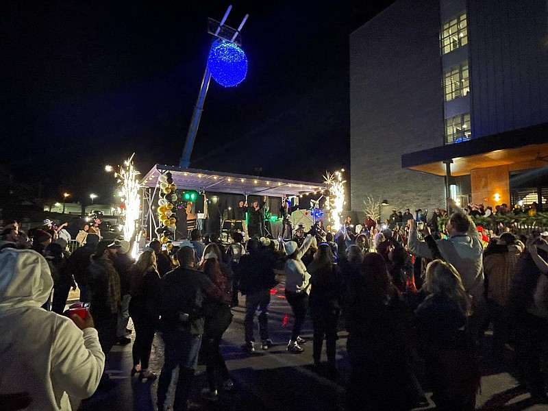 Organizers said that more than 1,500 people showed up for the festivities at the New Years Block Party at the Haywood Hotel. (Contributed)