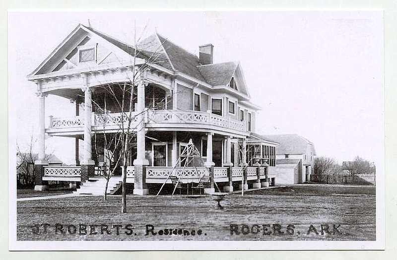 Rogers, circa 1910: J.T. Roberts came to Rogers from Colorado in 1907, at the age of 56, and built this imposing home at 713 W. Walnut St. He operated a farming and orchard business, but died in 1915 after only a few short years in the fine home. Today, the site is sadly but a parking lot.

Send questions or comments to Arkansas Postcard Past, P.O. Box 2221, Little Rock, AR 72203