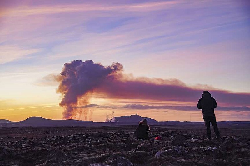 Lava flow sparks fire in Iceland city