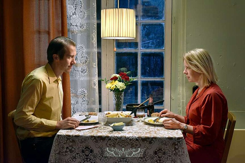 Ordinary People: Holappa (Jussi Vatanen) and Ansa (Alma Poysti) dine in “Fallen Leaves.”