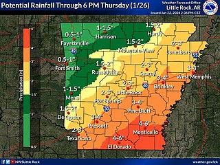 Much of Arkansas to see rain, warmer temperatures throughout week ...