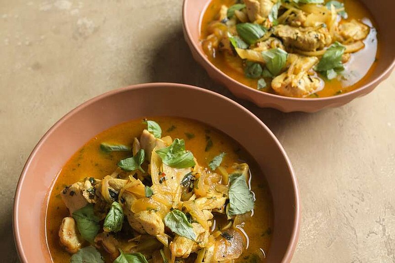 AP
Braised chicken with fennel and saffron packs a rich, heady perfume and an unmistakably Mediterranean flavor.