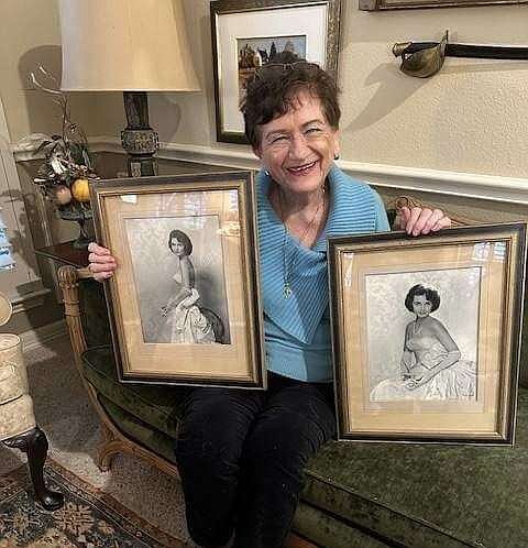 Harriet Galbraith, 85, after she was reunited with her long-lost bridal portraits. A woman in Lynchburg, Va., won them at an auction and sought to find her. MUST CREDIT: William Galbraith