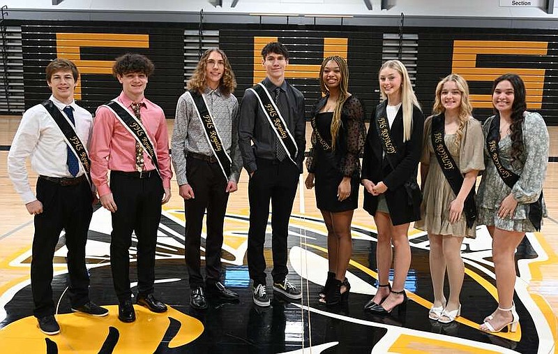 Photo courtesy Fulton Public Schools
Fulton Public Schools 2024 Royalty for "CandyLand Courtwarming." From left to right: Kai Foster, Jayden Ayers, Beau Edwards, Wayman Milam, Mariah Reed, Aubrey Fleetwood, Rilee Swaim and Carly Foster.