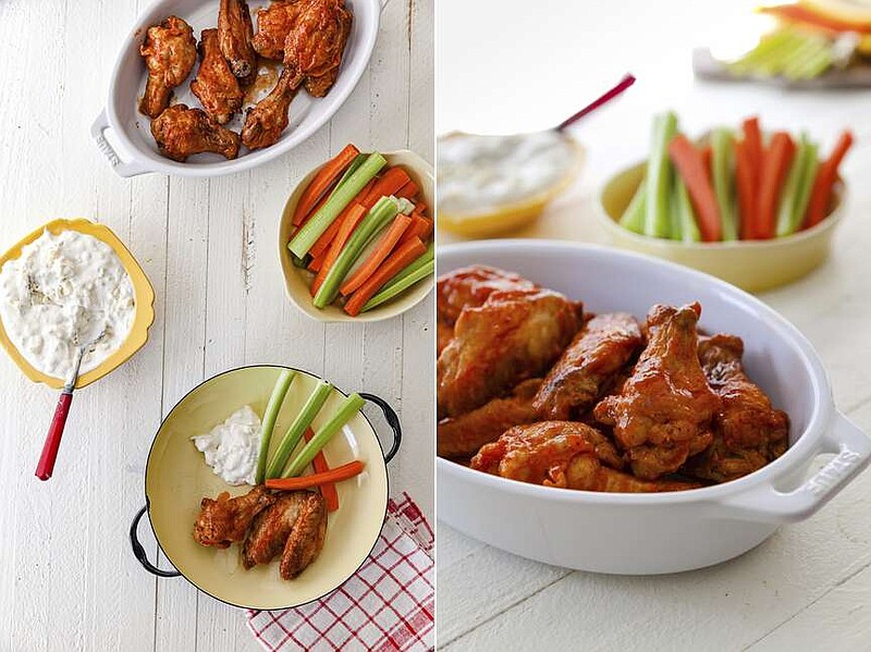 AP
Blue cheese dip can accentuate your spread of buffalo chicken wings, and carrot and celery sticks.