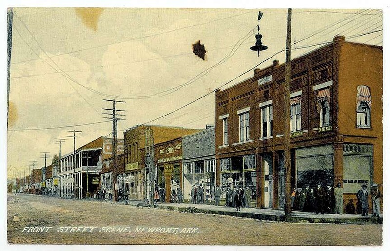 Newport, circa 1910: “Newport is a very nice little town but I don't like Newark very well.” The writer's card of Front Street, which sang its praises of Newport but expressed distain for nearby Newark, was mailed to Texas. In recent years, Front Street has seen many buildings vacant.

Send questions or comments to Arkansas Postcard Past, P.O. Box 2221, Little Rock, AR 72203