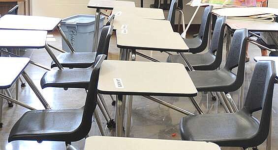 An empty classroom is shown in this 2015 file photo. (The Sentinel-Record/Mara Kuhn)
