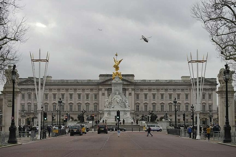 A helicopter departs from Buckingham Palace believed to be carrying King Charles III and Queen Camilla in London, Tuesday, Feb. 6, 2024. Buckingham Palace announced Monday evening that the king has begun outpatient treatment for an undisclosed form of cancer. (AP Photo/Frank Augstein)