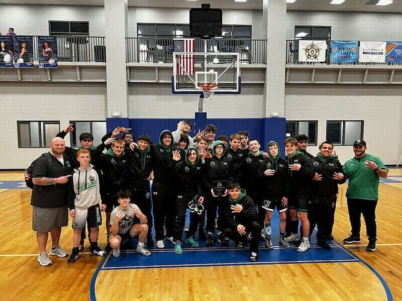 The Van Buren wrestling team defeated Hot Springs Lakeside to win the Class 5A Dual State Wrestling championship on Feb. 3 at Sylvan Hills. 
(Photo courtesy of Pointer Media)