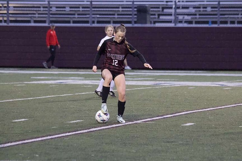 Sophomore Mesa Broquard of Siloam Springs scored four goals in a 9-0 win over Alma on March 12. (Special to the NWA Democrat-Gazette/Mark Ross)